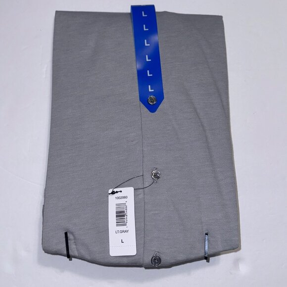 DKNY Long Sleeve Shirt Large Light Gray Natural Stretch Mens Apparel Office Work - Picture 3 of 4